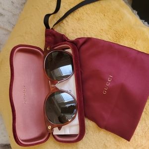 Gucci Brown Sunglasses with Black Lenses